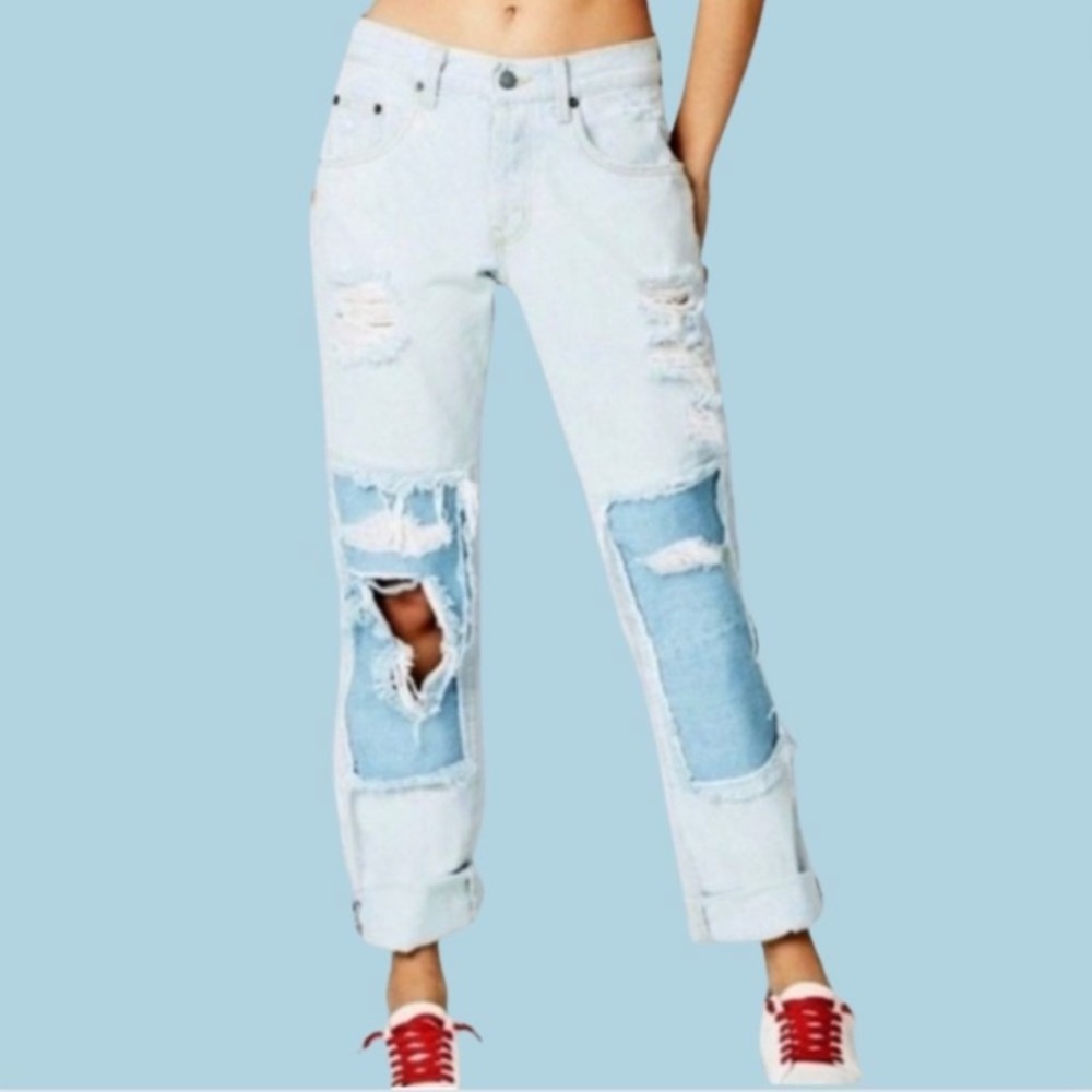 LF Carmar Cressida Anvik Knee Patch Straight Leg Jean Size 23